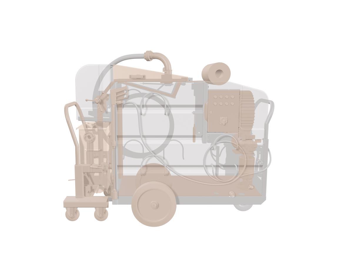 Chariot à filtres d'aspiration illustration de base avec tous les éléments sélectionnables